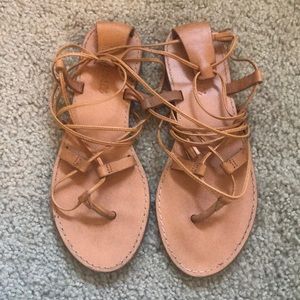 Madewell Shoes - tan boardwalk leather lace up gladiator sandals Madewell Shoes - tan boardwalk leather lace up gladiator sandals